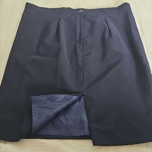 Blue Mini Pencil Skirt for Work - Picture 4 of 16